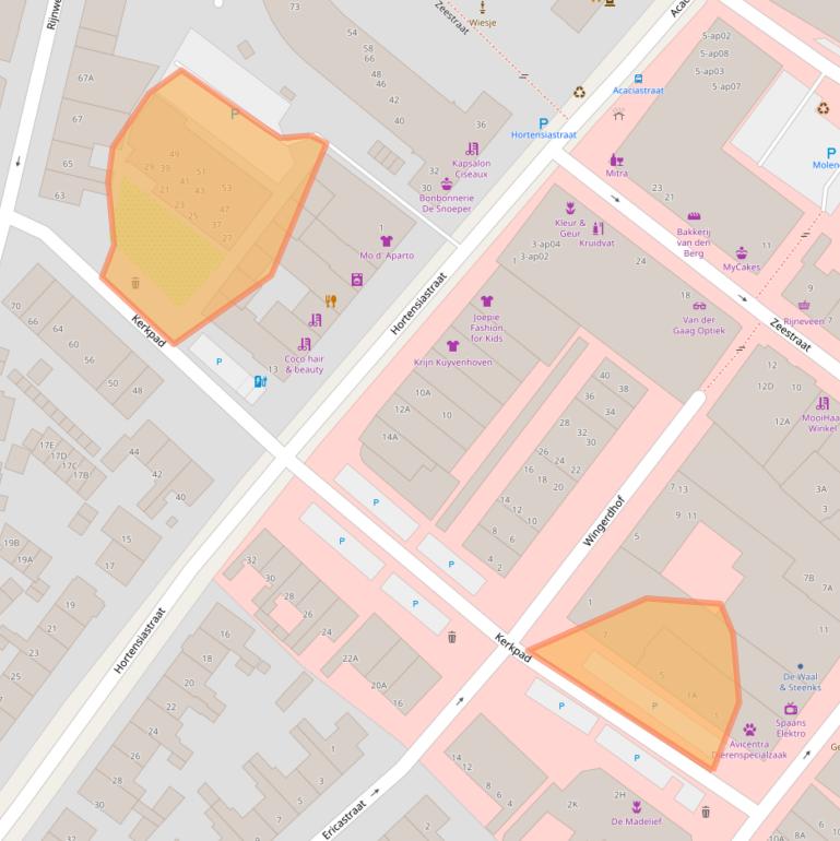 Kaart van postcodegebied 2681BJ.