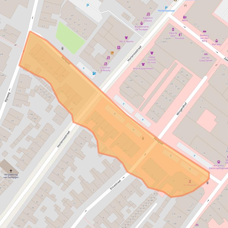 Kaart van postcodegebied 2681BK.