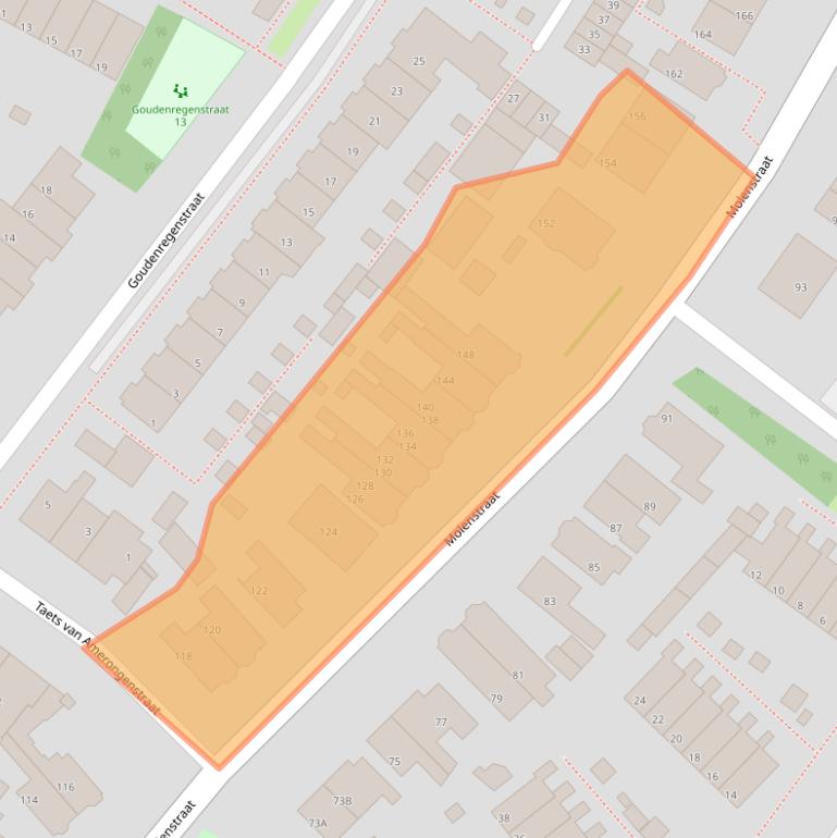 Kaart van postcodegebied 2681BV.