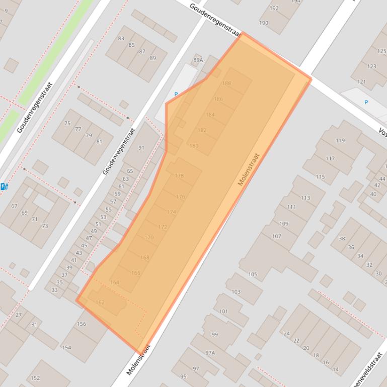 Kaart van postcodegebied 2681BW.