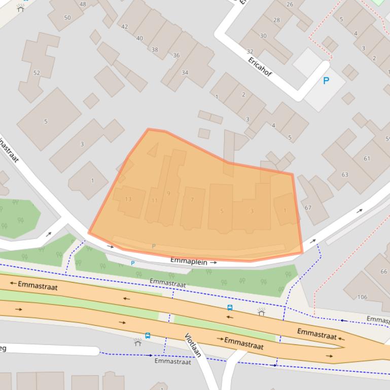 Kaart van postcodegebied 2681CA.