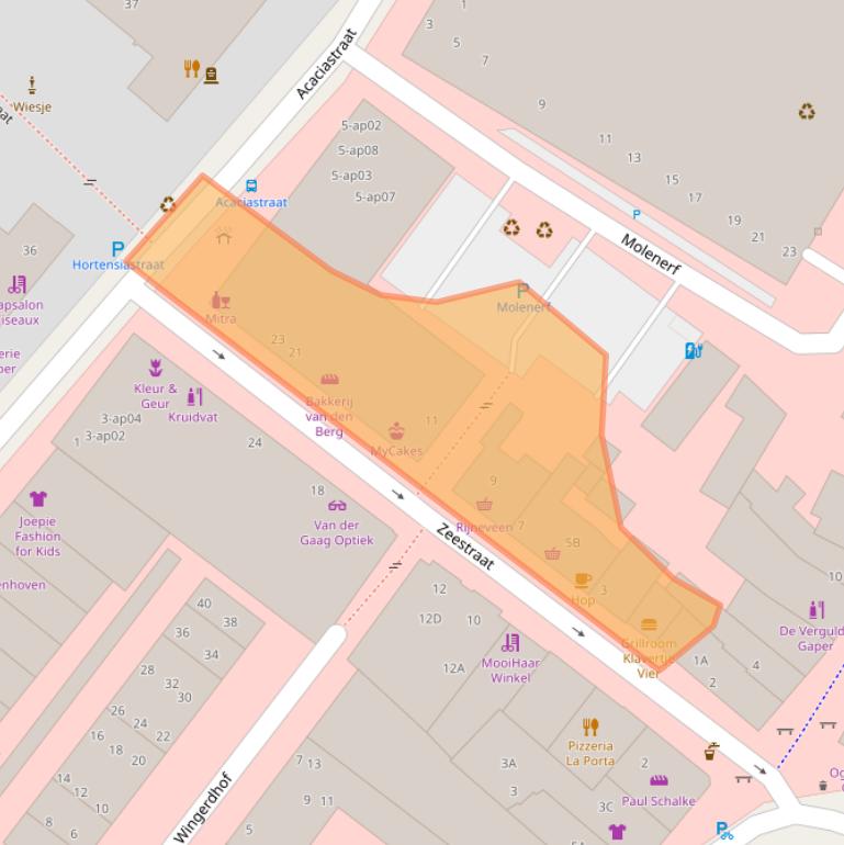 Kaart van postcodegebied 2681CK.