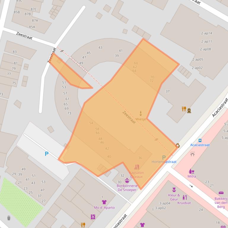 Kaart van postcodegebied 2681CN.