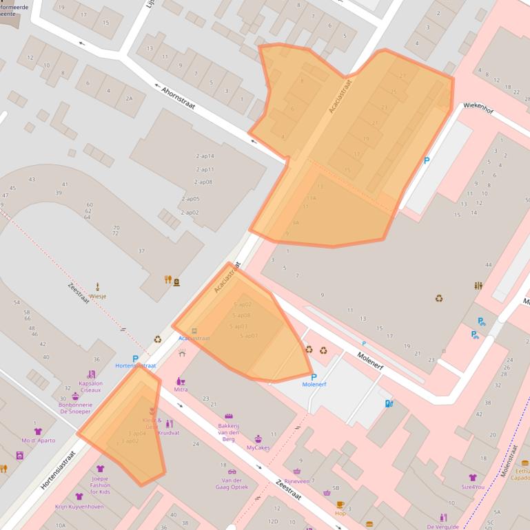 Kaart van postcodegebied 2681CP.
