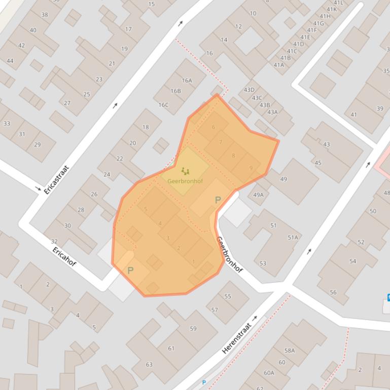 Kaart van postcodegebied 2681DC.