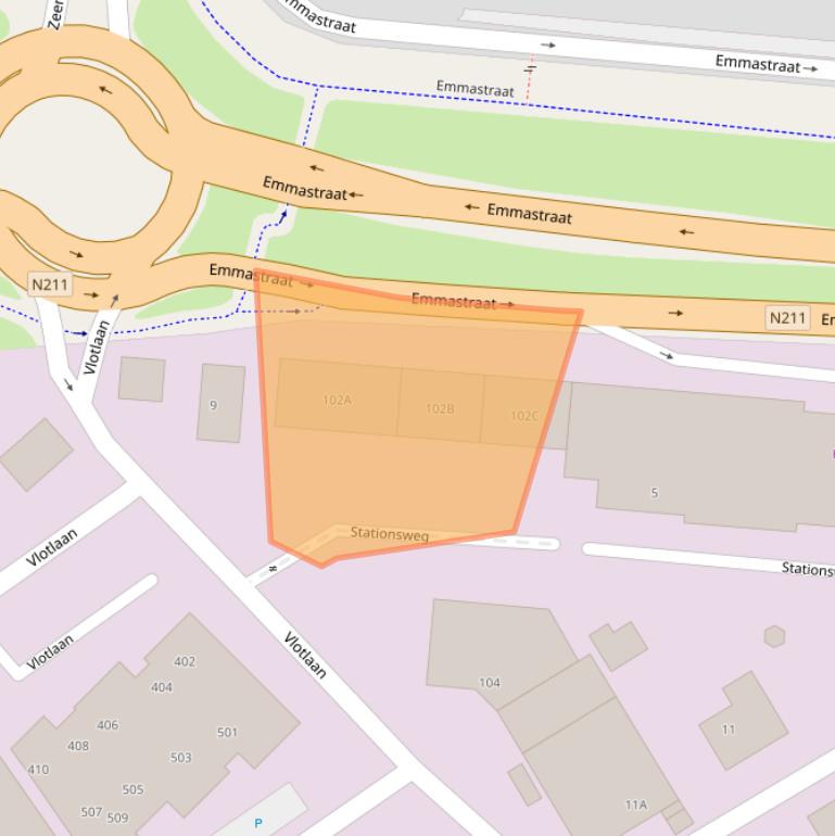 Kaart van postcodegebied 2681DJ.