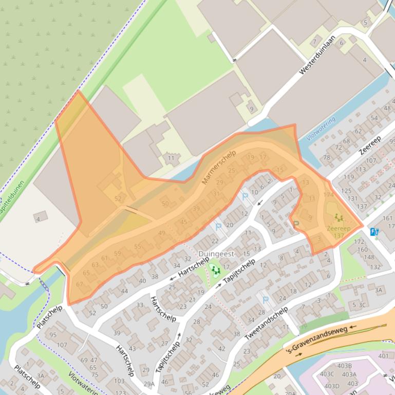 Kaart van postcodegebied 2681DN.