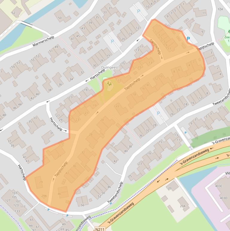 Kaart van postcodegebied 2681DP.