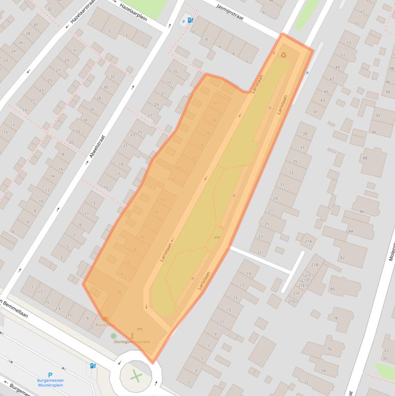 Kaart van postcodegebied 2681EC.