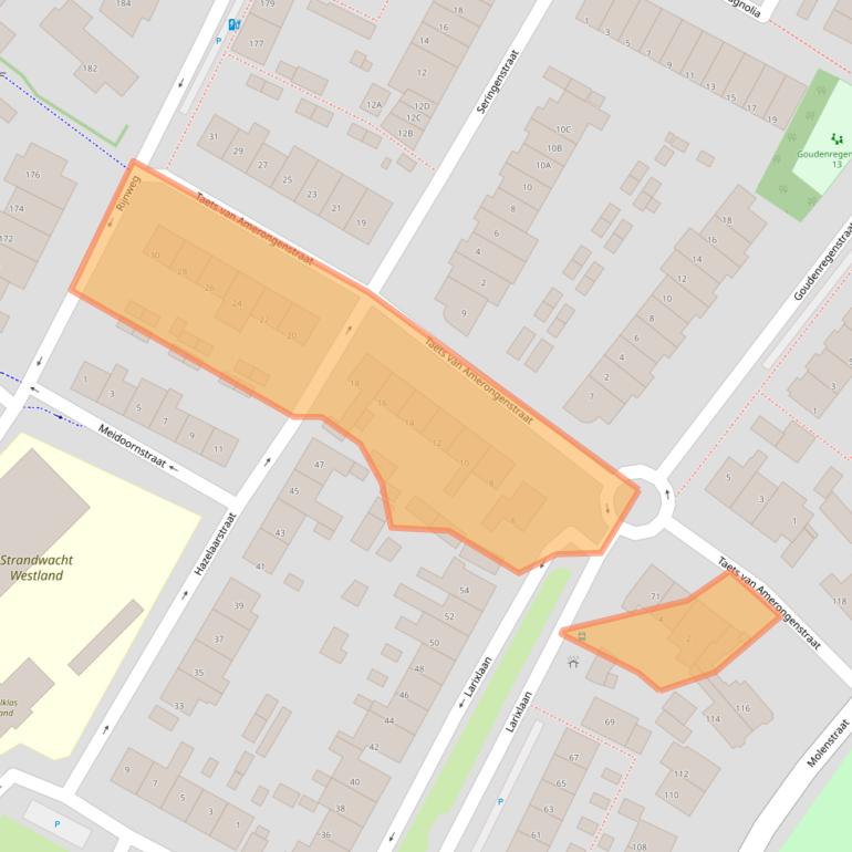 Kaart van postcodegebied 2681EH.