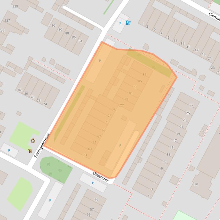 Kaart van postcodegebied 2681EL.