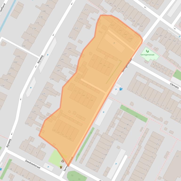 Kaart van postcodegebied 2681EP.