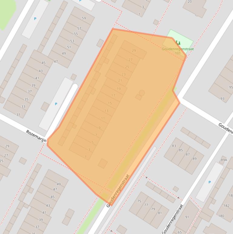 Kaart van postcodegebied 2681ET.