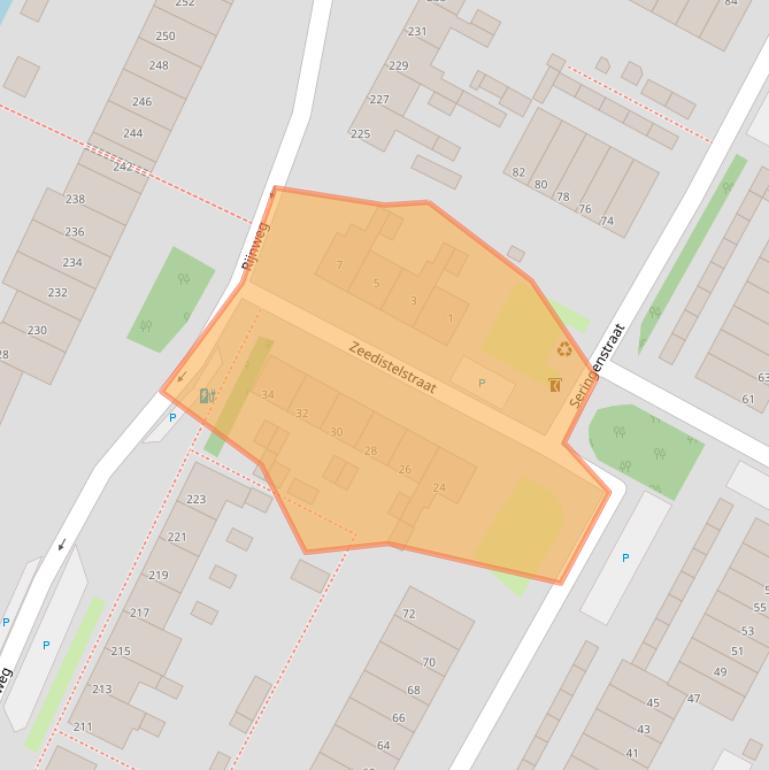 Kaart van postcodegebied 2681EV.