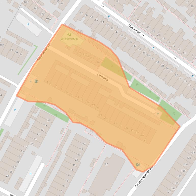 Kaart van postcodegebied 2681EX.