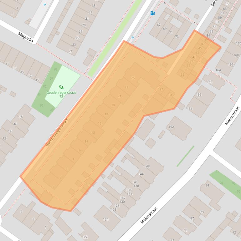 Kaart van postcodegebied 2681GE.