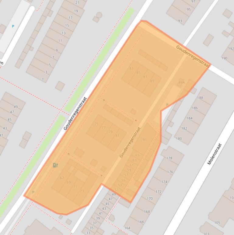 Kaart van postcodegebied 2681GG.