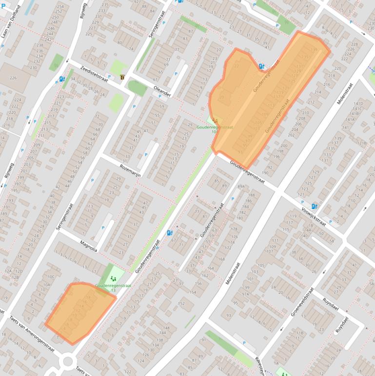 Kaart van postcodegebied 2681GH.