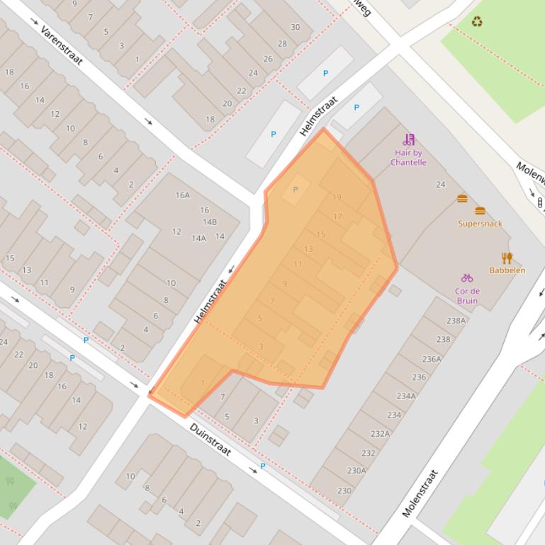 Kaart van postcodegebied 2681GJ.