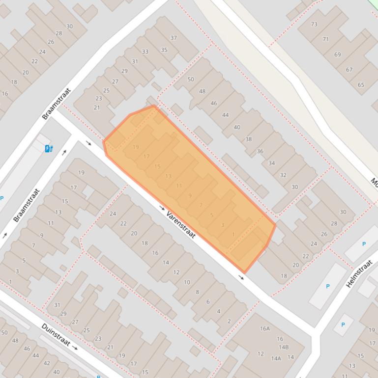 Kaart van postcodegebied 2681GN.