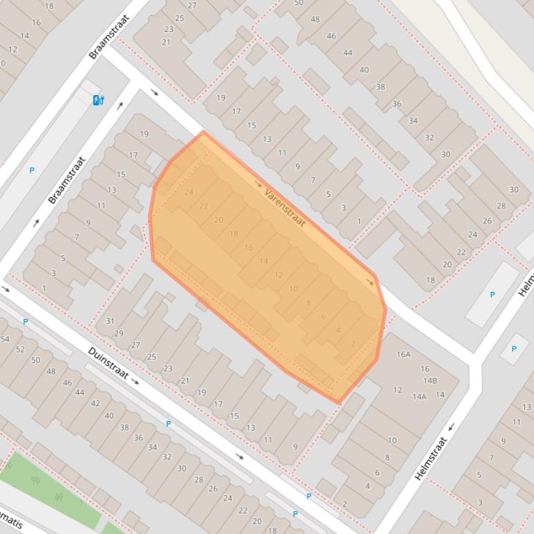 Kaart van postcodegebied 2681GP.