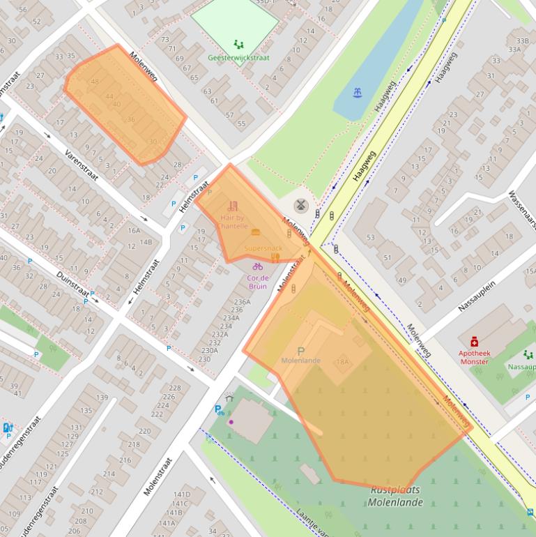 Kaart van postcodegebied 2681GT.