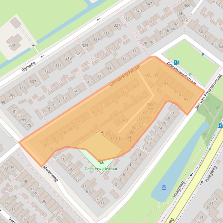 Kaart van postcodegebied 2681GV.