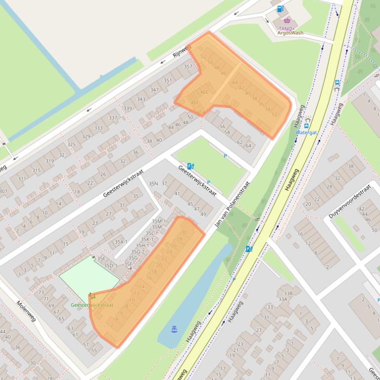 Kaart van postcodegebied 2681GZ.