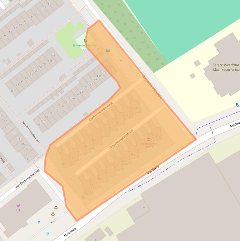 Kaart van postcodegebied 2681HL.