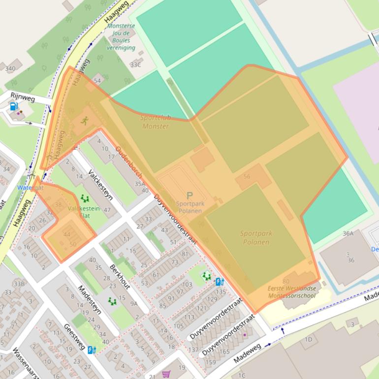 Kaart van postcodegebied 2681HN.