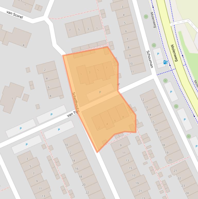 Kaart van postcodegebied 2681JT.