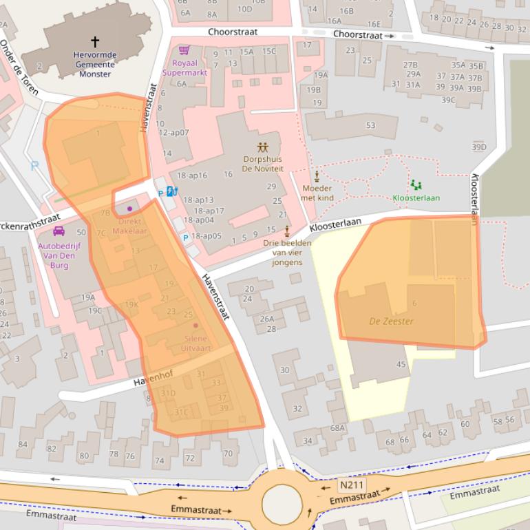 Kaart van postcodegebied 2681LB.