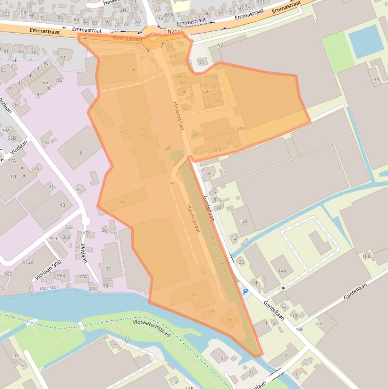 Kaart van postcodegebied 2681LC.