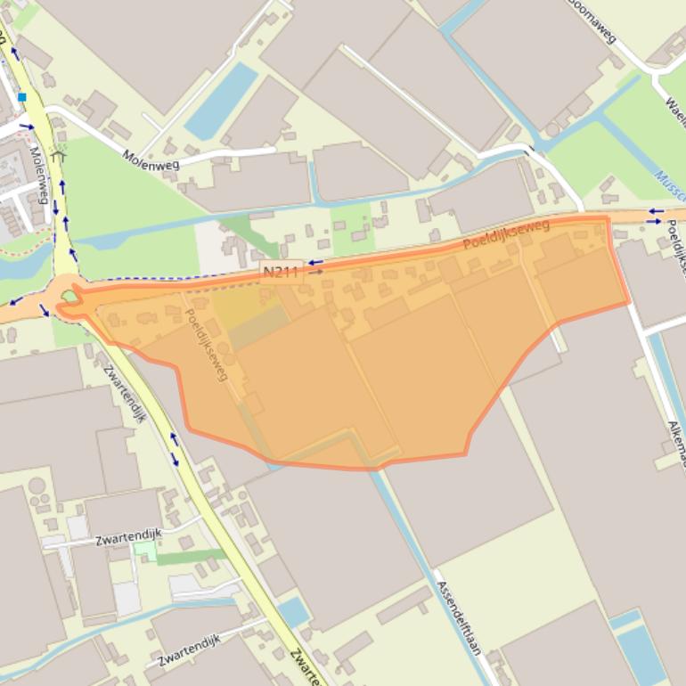 Kaart van postcodegebied 2681LT.