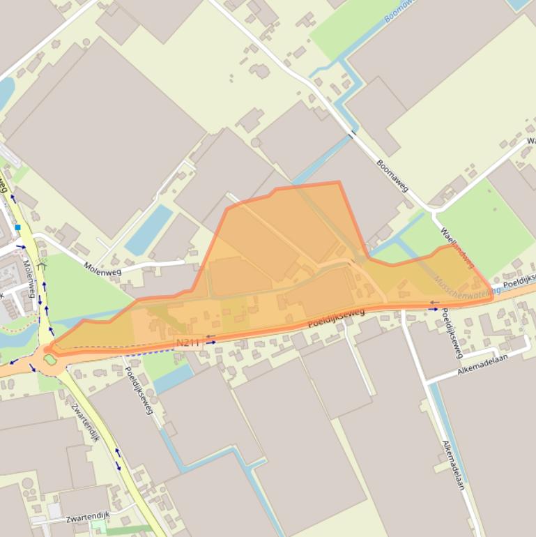 Kaart van postcodegebied 2681LW.