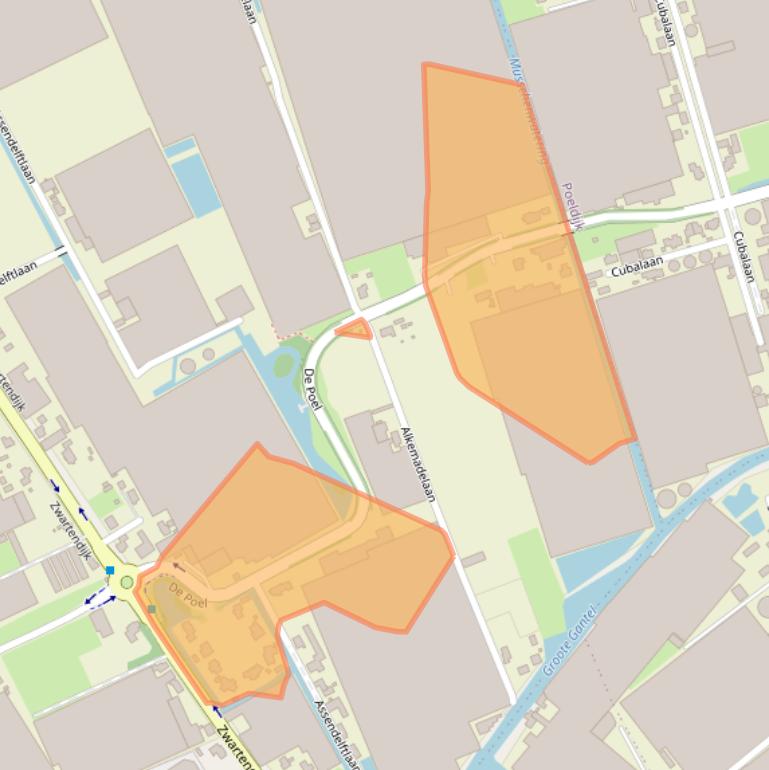 Kaart van postcodegebied 2681MB.