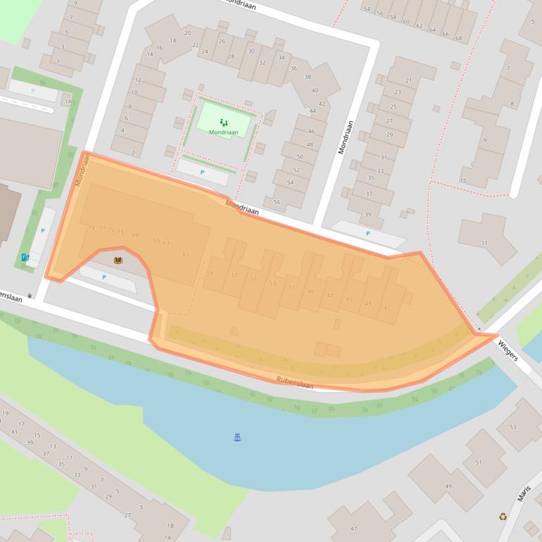 Kaart van postcodegebied 2681MH.