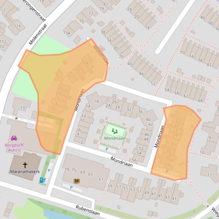 Kaart van postcodegebied 2681MJ.