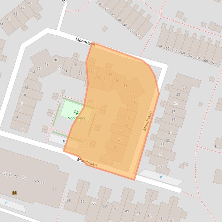 Kaart van postcodegebied 2681ML.