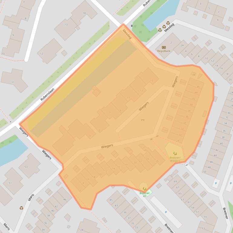 Kaart van postcodegebied 2681MS.