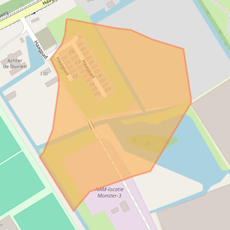 Kaart van postcodegebied 2681MW.