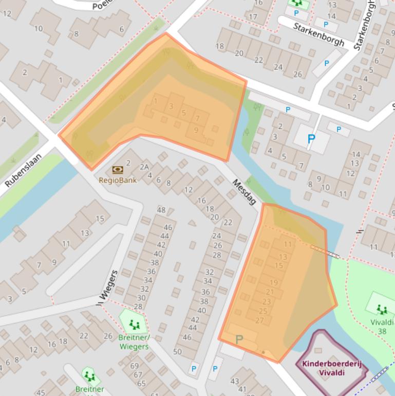 Kaart van postcodegebied 2681MZ.