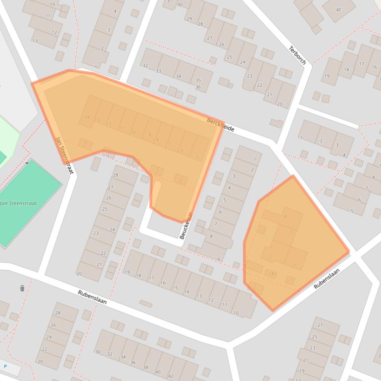 Kaart van postcodegebied 2681NE.