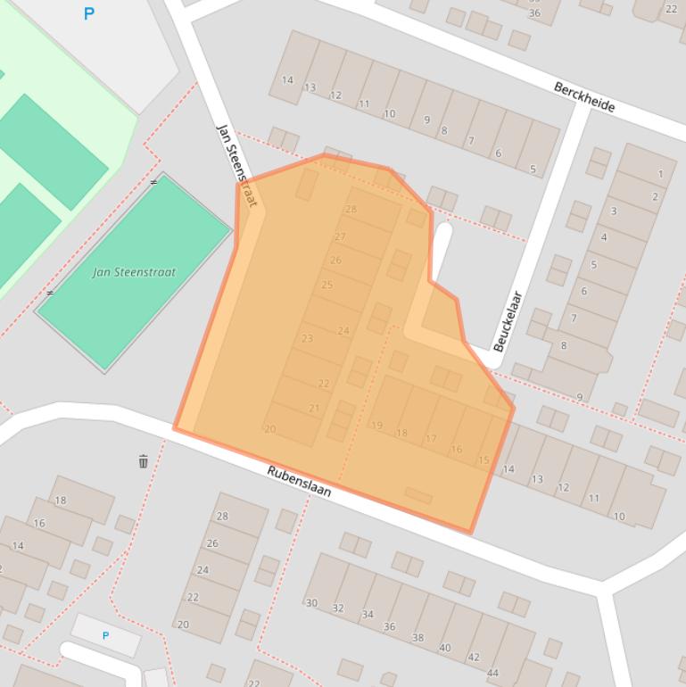 Kaart van postcodegebied 2681NH.