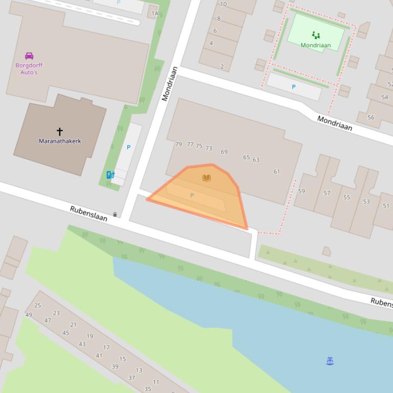 Kaart van postcodegebied 2681NT.