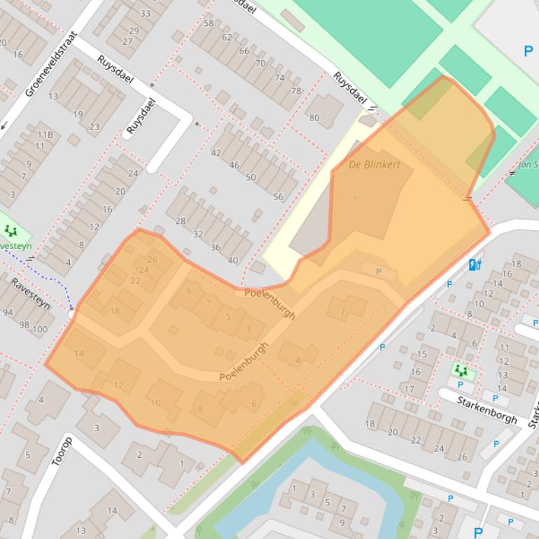 Kaart van postcodegebied 2681NW.