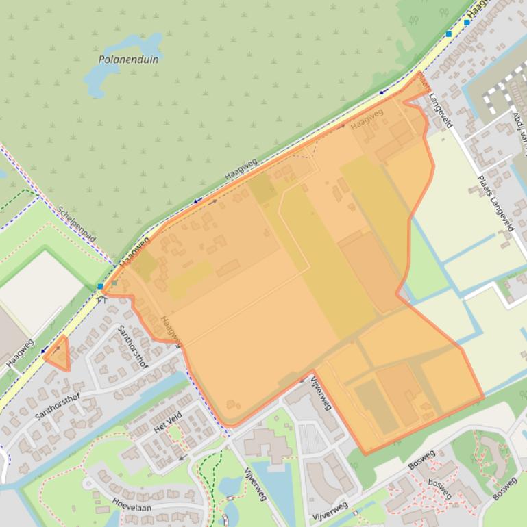 Kaart van postcodegebied 2681PB.