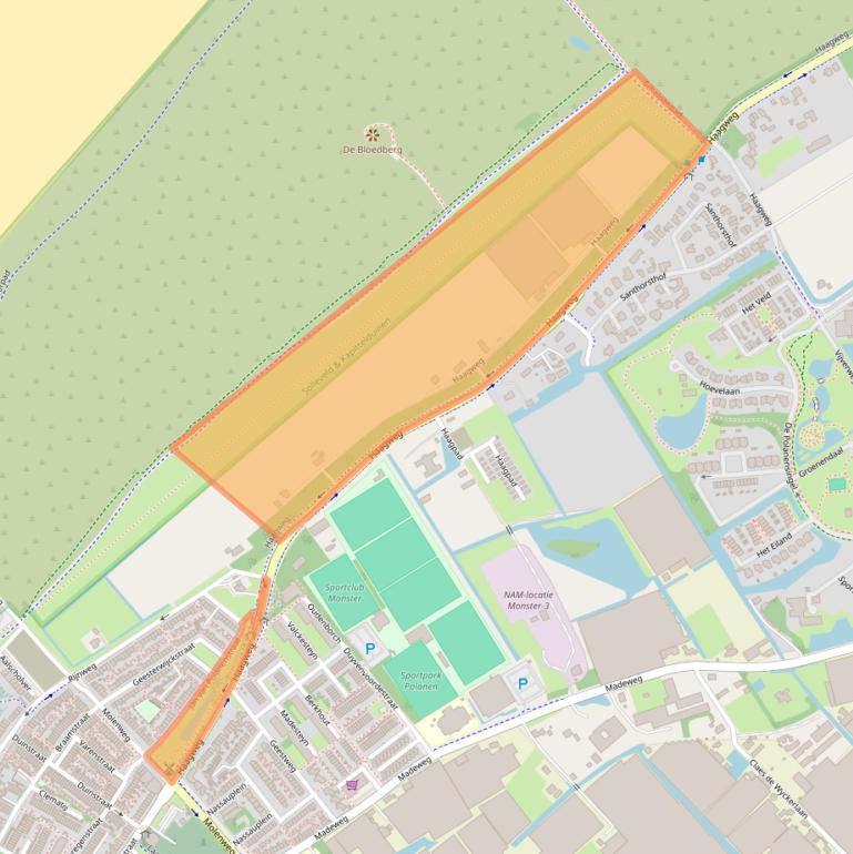 Kaart van postcodegebied 2681PE.