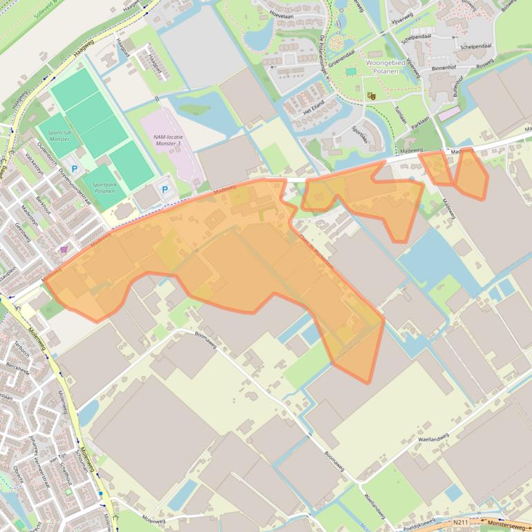 Kaart van postcodegebied 2681PJ.