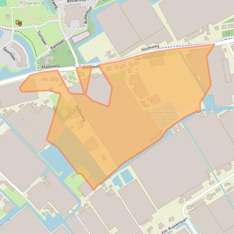 Kaart van postcodegebied 2681PK.